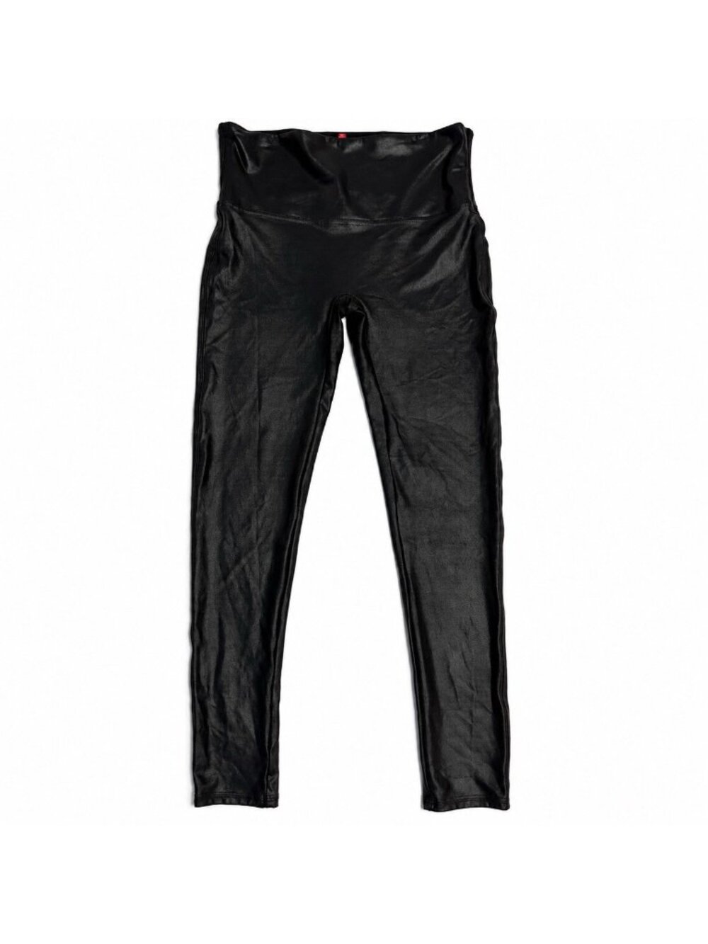Spanx by Sara Blakely Black Metallic Ankle Leggings Womens Size Large Petite